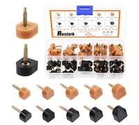 Rustark 30 Pairs High Heel Replacement Tips U Shaped Heel Repair Caps, Shoes Heel Replacement Tips Pin High Heel Repair Tool for Repairing High Heel Shoes