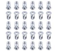 Rustark 30Pcs M4 Steel Jack Nuts Petal Nuts, Heavy Duty Zinc Plated Jacknut Threaded Insert Petal Nuts Expansion Jack Nuts Threaded Insert Nuts Rivnut Blind for Hollow Wall Iron Skin