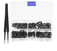 Rustark 326Pcs 5 Sizes M2-M5 Internal Tooth Star Lock Washers Assortment Kit, Black Oxide Finish Quick Speed Locking Washers Push On Speed Washers Push on Locking Washer