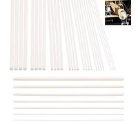 Rustark 35Pcs 7 Sizes White Plastic Rods Assortment Kit 250mm L 2mm-8mm Dia ABS Round Stick Solid Bars for Model Making DIY Crafts