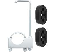 Rustark 3pcs 2.5" 63.5MM Universal Exhaust Clamp with Hanger Rear Rubber Exhaust Hangers Heavy Duty Muffler Hanger Exhaust Hangers Clamp On Exhaust Hangers for Car Truck Exhaust Pipe