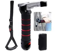Rustark 3Pcs Car Door Grab Handle and Strap Tool Kit, Including Car Handle Assist for Elderly, Automotive Grab Handles and Car Seat Belt Adjuster for Elderly Seniors Car Convenience Security
