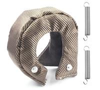 Rustark 3Pcs T3 Turbo Blanket Titanium Heat Shield Blanket FireShield Turbo Blanket Turbocharger Heat Shield Cover with Fastener Springs