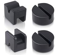 Rustark 4 Packs Floor Jack Pad Adapter for Jack Stands 2-3 Ton Universal Heavy Duty Rubber Jack Disk Pads Slotted Frame Rail Pinch Welds Protector for Lifting Car