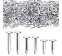 Rustark 400Pcs 3 Sizes 3/4 Inch 1 Inch 1-1/4 Inch Galvanized Roofing Felt Nails Asphalt Nails Slating Nails Cement Siding Nails for Roof Repair, Asphalt Tile, Landscaping (20mm 25mm 30mm)