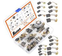 Rustark 40Pcs 10 Different Sizes Electric Motor Carbon Brushes Set Brush Repairing Part Graphite Carbon Brush Motor Brushes Assortment Kit for Motor Replacement Power Tool Repair