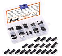 Rustark 40Pcs 20 Types 74HCxx and 74LSxx Series Logic IC Assortment Kit, High-Speed Low-Power Integrated Circuit Chip with Store Case