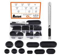 Rustark 43Pcs 10 Sizes Round & Oval Double Sided Rubber Grommet Assortment Kit Closed Rubber Grommets Hole Plug for Wire Protection Electrical Appliance Cable Drill Hole Firewall