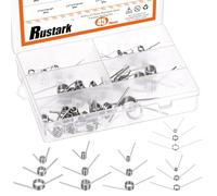 Rustark 45Pcs 15 Sizes 45/90/120 Degree Stainless Steel Torsion Springs Assortment Kit Mechanical Small Torsion Spring Tiny Torsional Spring for Carpentry Woodworking Maintenance Repair DIY Project