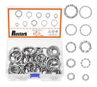 Rustark 50Pcs 10 Sizes Bike Ball Bearing Headset Retainer Assortment Kit Crank Caged Wheels Bicycle Ball Bearings Balls Bike Crank Bottom Bracket Bearings for Road Bicycle Repair