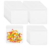 Rustark 50Pcs 15x15CM/5.9x5.9Inch Plastic Bags with Resealable Lock Seal Zipper Resealable Zip Poly Bag Clear Jewelry Bags Small Zipper Bag for Clothing Candy Packaging Products