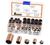 Rustark 50Pcs 5 Sizes Sleeve Bearing Self-Lubricating Plain Bearings Wrapped Oil-less Bushings for Sliding Parts of Machinery Industry Equipment