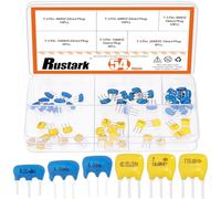Rustark 54Pcs 6 Types 3 Pin DIP Ceramic Resonator Crystal Oscillator Assortment Kit Including 4MHZ, 6MHZ, 8MHZ, 10MHZ, 16MHZ, 20MHZ for Electronic Devices