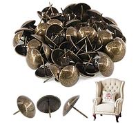 Rustark 60Pcs 30mm × 30mm Antique Upholstery Decorative Tacks Furniture Sofa Thumb Tacks Nails Pins Assortment Kit for Upholstered Furniture Cork Board - Bronze