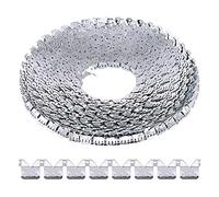 Rustark 65 ft Flexible Metal Tack Strip Three-Tooth Upholstery Premium Heavy Duty Curve Ease Grip for Furniture, Chairs, Sofa, Bed Repair