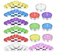 Rustark 70Pcs Colorful Mini Tealight Candles Set Unscented Candles Long Lasting Dripless Paraffin Tea Candle for Wax Seal Stamp, Letter Sealing, Party, Birthday, Home, Decoration