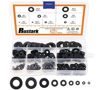 Rustark 760-Pcs [9 Sizes] Black Zinc Plated Alloy Steel Flat Washers Set Hardware Assortment Kit - M2 M2.5 M3 M4 M5 M6 M8 M10 M12