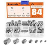 Rustark 84 Pcs 304 Stainless Steel Metric M3 M4 M5 M6 M8 M10 M12 Wire Thread Inserts Steel Sheath Helicoil Type Screw Repair Sleeve Assortment Kit