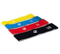RUSTER Set of Elastic Fabric Bands for Buttocks and Legs - 4 Resistance Bands (Light, Medium, Strong, Extra Strong) - Nylon and Latex Rubber for Exercise and Rehabilitation
