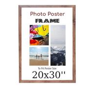 Rustic 20 x 30 Inch Poster Frames - Large MDF Wooden Frames 20x30 Inch - Both Ways Wall Hanging Wall Gallery Living Room Photo Picture Frame With Styrene Shatterproof Perspex Sheet