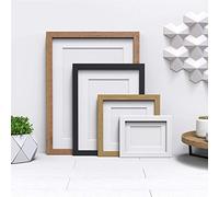 Rustic 20x14" Frame for 19x13" Picture - Blok Range Photo Picture Poster Frames with White Mount