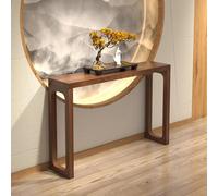 Rustic 63in Solid Wood Console Table - Farmhouse Entryway & Living Room Furniture, Narrow Design for Hallway & Foyer, Stylish & Space-Saving Walnut Finish