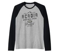 Rustic Acadia National Park Maine 1919 Raglan Baseball Tee