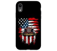 Rustic American Tractor Flag Case for iPhone XR