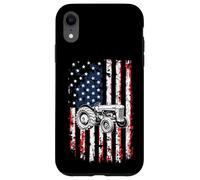 Rustic American Tractor Flag Case for iPhone XR