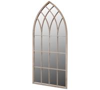 vidaXL Gothic Arch Garden Mirror for Indoor and Outdoor Use - Vintage design with Rust Effect - 50x115 cm - Antique White