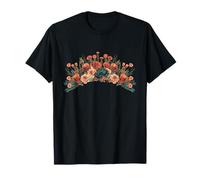 Rustic Autumn Flower Crown Botanical Arrangement T-Shirt