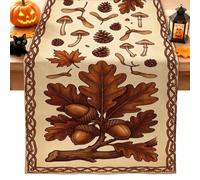 Rustic Autumn Woodland Acorn Decor Acorns Table Runner 13x72 Inch