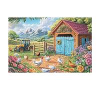 Rustic Barn Country Field 1000 Pcs Jigsaw Puzzles Puzzles for Adults Teens Fun Family Game Team Building Stress Reducing Autumn Gift Durable Recycled Material 1000 PCS