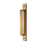 Rustic Barn Door Handle Heavy Duty Sliding Pull Handle for Metal Gates & Showers Modern Brass Door Hardware 16.5x13.8cm (6.5x5.5in)