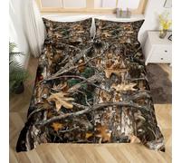 Rustic Bedding Set Camo Duvet Cover Single for Adults Teens Men Farmhouse Country Cabin Hunting forest Lodge Down Quilt Cover,Kids Boys Western Woodland Country Duvet Set for Room Decor Bed Set