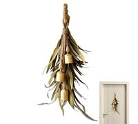 Rustic Bells, Christmas Wreath, Decorative Garland with Green Leaves for Cupboard, Fireplace, Window, Kitchen Table, Wall, Autumn, Winterproof