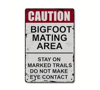Rustic Bigfoot Mating Area Vintage-Inspired Metal Tin Sign - Waterproof & Dust-Proof Wall Hanging Decor - Ideal for Home, Cafe & Garage Multipurpose Decoration
