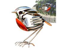 Rustic Bird Figurine Decor Metal Art Handcrafted Bird Statue 16 X 3.5 Cm Practical Yet Stylish, Enhancing The Aesthetics Of Any Space For Garden, Patio Or Office Desk, Decorative Steel Craft