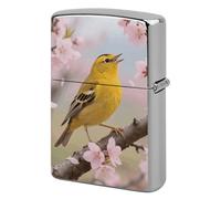 Rustic Birds Lighter Case Metal Double-Sided Lighter Cover Pocket Lighters Sleeve Windproof Lighters Accessories for Men Women