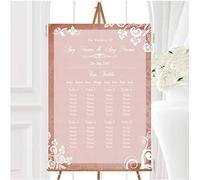 Rustic Blush Lace Personalised Wedding Seating Table Plan