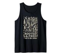 Rustic Boho Deer Rooted and Free Mindful Nature Design Tank Top
