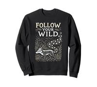 Rustic Boho Fox Follow Your Wild Nature Design Sweatshirt