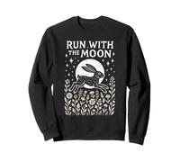 Rustic Boho Hare Run With the Moon Nature Design Sweatshirt