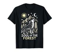 Rustic Boho Wolf Soul of The Forest Nature Design T-Shirt