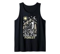 Rustic Boho Wolf Soul of The Forest Nature Design Tank Top