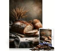 Rustic Bread Still Life Jigsaw Puzzle for Teenagers 1000 Pieces Boost Memory Relaxing Fun Premium Cut Stylish Gift (50x75cm)