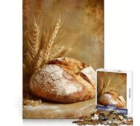 Rustic Bread with Wheat Stalks 1000 Piece Jigsaw Puzzle for Teenagers Intellect Toy Mental Relax Quality Cut (50x75cm)