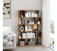 (Rustic Brown) Bookshelf, 5-Tier Bookcase, 24 x 90 x 159 cm, Storage Shelf with Open Compartments, for Living room, Bedroom, Office