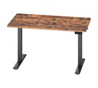 (Rustic Brown) Height Adjustable Desk, Electric Standing Desk, 4 Memory Heights, Sedentary Reminder, 120 x 60 cm