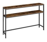Songmics Console Table For Hallway, 2-Tier Slim Sofa Table, 20 X 120 X 80 Cm, Hallway Table With 2 Shelves, For Living Room